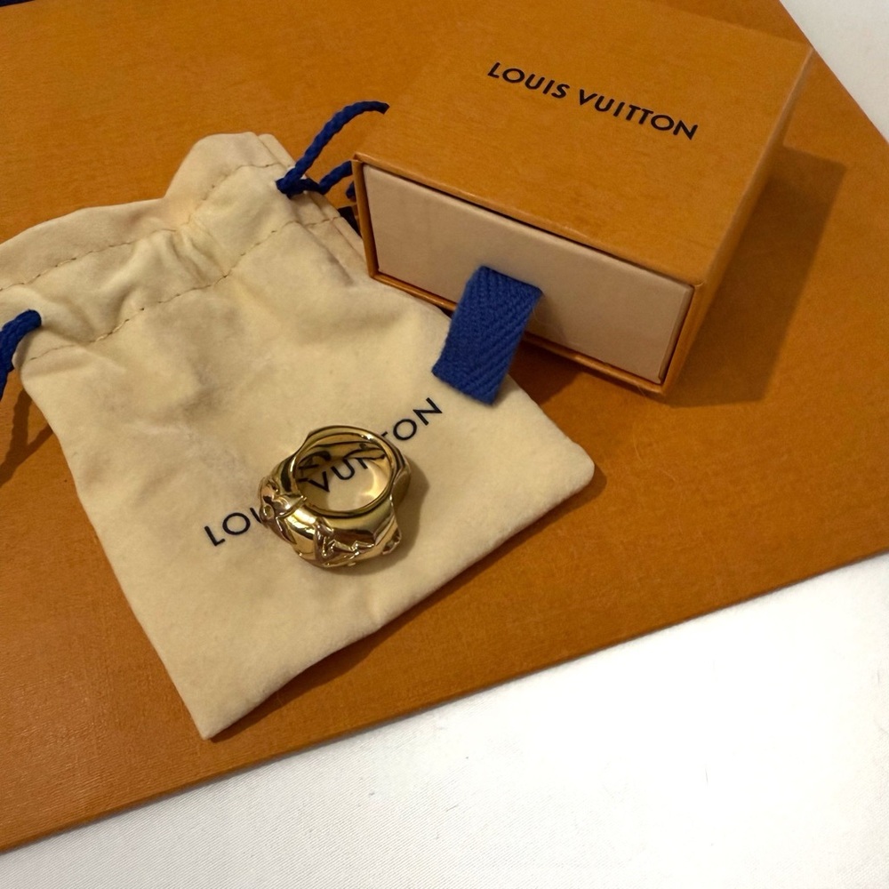 Louis Vuitton Monogram Ring Gold
